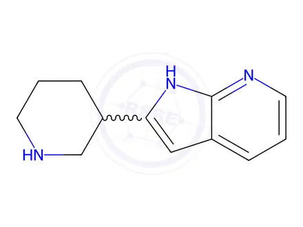 Chemical structure of 2-Piperidin-3-yl-1H-pyrrolo[2,3-b]pyridine Dihydrochloride