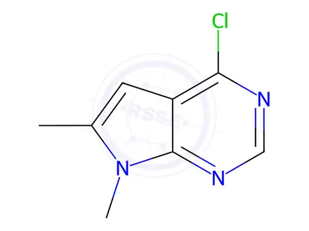 Chemical structure of 4-Chloro-6,7-dimethyl-7H-pyrrolo[2,3-d]pyrimidine