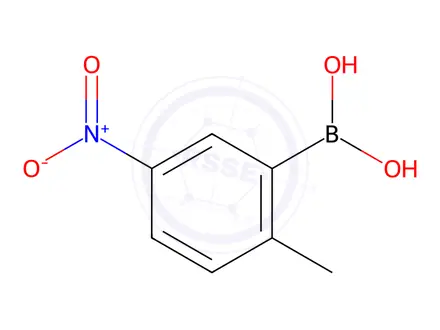 Chemical structure of 2-Methyl-5-nitrophenylboronic acid
