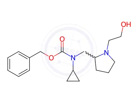 Chemical structure of Benzyl cyclopropyl((1-(2-hydroxyethyl)pyrrolidin-2-yl)methyl)carbamate