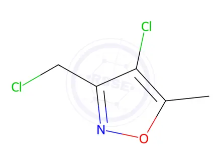 Chemical structure of 4-Chloro-3-(chloromethyl)-5-methylisoxazole