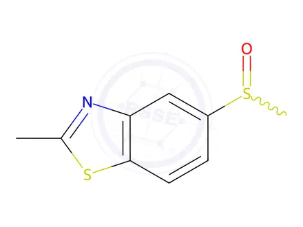 Chemical structure of Benzothiazole, 2-methyl-5-(methylsulfinyl)-(9CI)