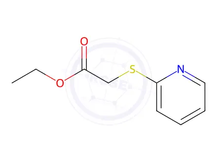 Chemical structure of Acetic acid, (2-pyridinylthio)-, ethyl ester (9CI)