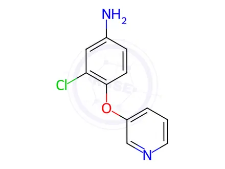 Chemical structure of 3-Chloro-4-(3-pyridinyloxy)aniline Dihydrochloride