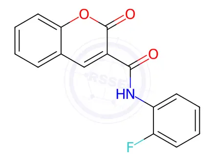 Chemical structure of N-(2-fluorophenyl)-2-oxo-2H-chromene-3-carboxamide