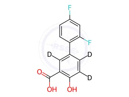Chemical structure of Diflunisal-d3