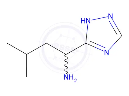 Chemical structure of 1H-1,2,4-Triazole-5-methanamine, α-(2-methylpropyl)-, hydrochloride (1:2)