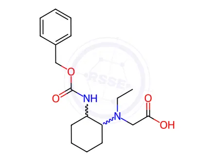 Chemical structure of 2-((2-(((Benzyloxy)carbonyl)amino)cyclohexyl)(ethyl)amino)acetic acid