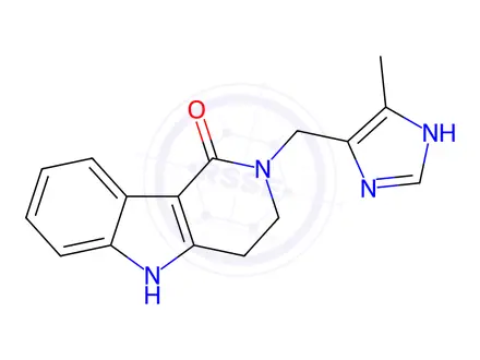 Chemical structure of Alosetron Impurity 5 (N-Desmethyl Alosetron)