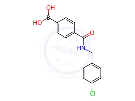 Chemical structure of (4-((4-Chlorobenzyl)carbamoyl)phenyl)boronic acid