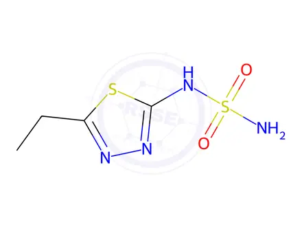 Chemical structure of Sulfamide, (5-ethyl-1,3,4-thiadiazol-2-yl)-(8CI)