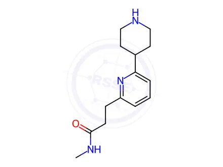 Chemical structure of 2-Pyridinepropanamide, N-methyl-6-(4-piperidinyl)-