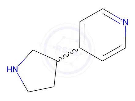Chemical structure of Pyridine, 4-(3-pyrrolidinyl)-, dihydrochloride