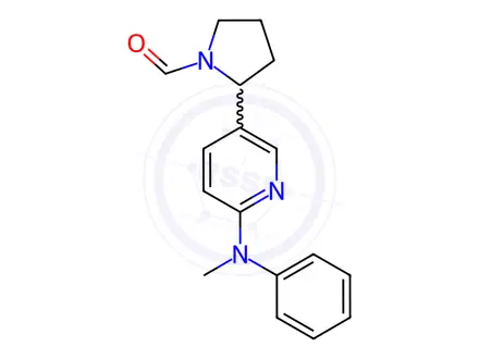 Chemical structure of 2-(6-(Methyl(phenyl)amino)pyridin-3-yl)pyrrolidine-1-carbaldehyde