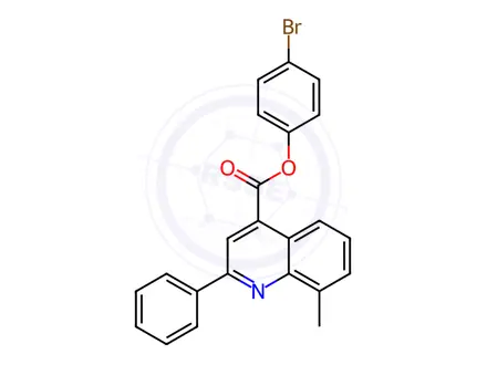 Chemical structure of 4-Bromophenyl 8-methyl-2-phenylquinoline-4-carboxylate