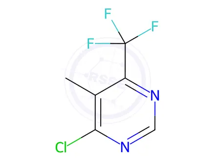Chemical structure of 4-Chloro-5-methyl-6-(trifluoromethyl)pyrimidine