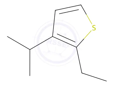 Chemical structure of Thiophene, 2-ethyl-3-(1-methylethyl)-(9CI)