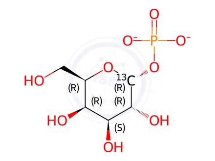 Chemical structure of α-D-[1-13C]galactopyranosyl