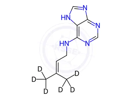 Chemical structure of 6-(γ,γ-Dimethylallylamino)purine-d6