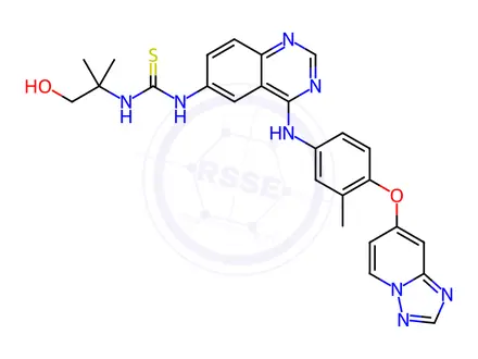 Chemical structure of Tucatinib Impurity 20 (Tucatinib N-1)
