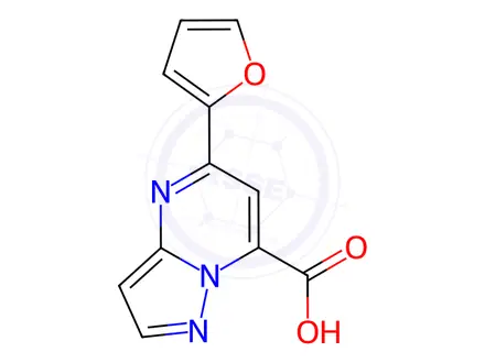 Chemical structure of 5-(Furan-2-yl)pyrazolo[1,5-a]pyrimidine-7-carboxylic acid