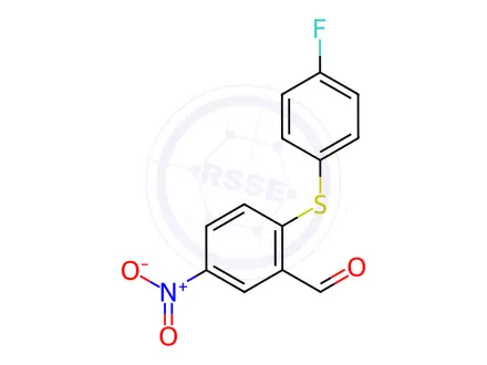 Chemical structure of 2-(4-FLUOROPHENYLTHIO)-5-NITROBENZALDEHYDE