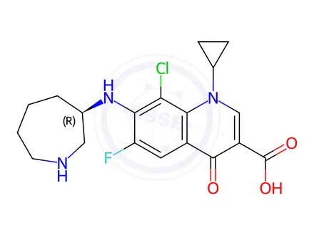 Chemical structure of Besifloxacin Impurity F