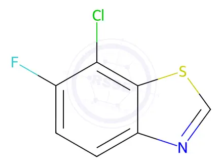 Chemical structure of Benzothiazole, 7-chloro-6-fluoro-(9CI)