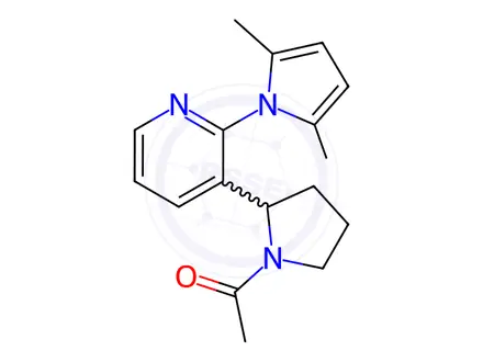 Chemical structure of 1-(2-(2-(2,5-Dimethyl-1H-pyrrol-1-yl)pyridin-3-yl)pyrrolidin-1-yl)ethanone