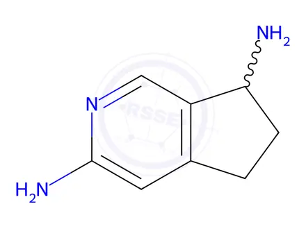 Chemical structure of 6,7-Dihydro-5H-cyclopenta[c]pyridine-3,7-diamine dihydrochloride