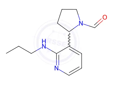 Chemical structure of 2-(2-(Propylamino)pyridin-3-yl)pyrrolidine-1-carbaldehyde