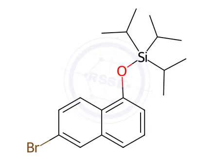 Chemical structure of Naphthalene, 6-bromo-1-[[tris(1-methylethyl)silyl]oxy]-