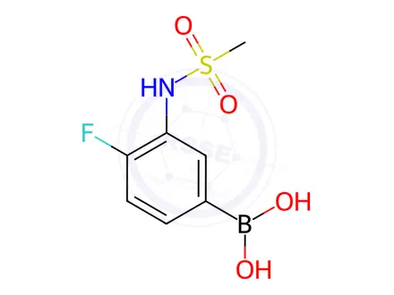 Chemical structure of (4-Fluoro-3-(methylsulfonamido)phenyl)boronic acid