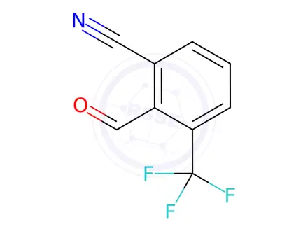 Chemical structure of Benzonitrile, 2-formyl-3-(trifluoromethyl)-