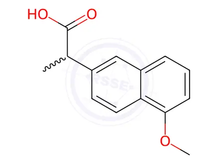 Chemical structure of rac-5-Chloro Naproxen