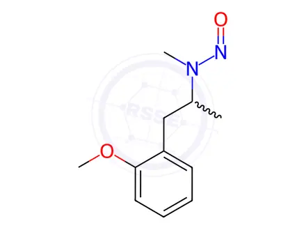 Chemical structure of Methoxyphenamine Impurity 10 (N-Nitroso Methoxyphenamine)