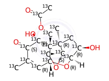 Chemical structure of [13C17]-15-Acetyl-deoxynicalenol