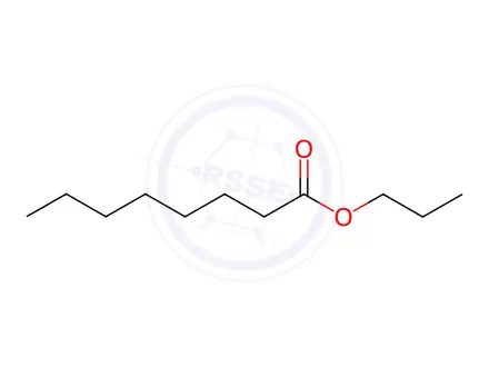 Chemical structure of Propyl n-Octanoate