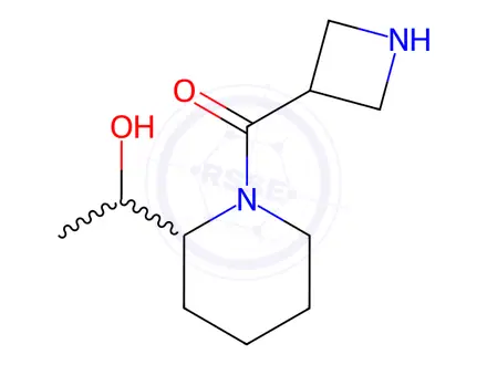 Chemical structure of azetidin-3-yl(2-(1-hydroxyethyl)piperidin-1-yl)methanone