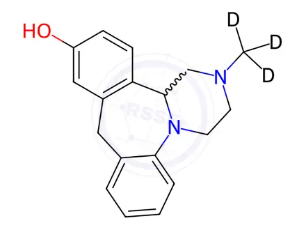 Chemical structure of 8-Hydroxy Mianserin-d3