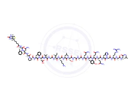 Chemical structure of Biotinyl-Obestatin, Rat