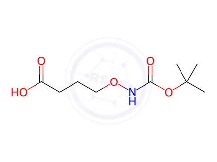 Chemical structure of Butanoic acid, 4-[[[(1,1-dimethylethoxy)carbonyl]amino]oxy]-(9CI)