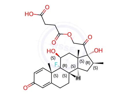 Chemical structure of Betamethasone-21-hemisuccinate