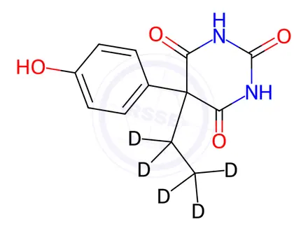 Chemical structure of 4-Hydroxy Phenobarbital-d5