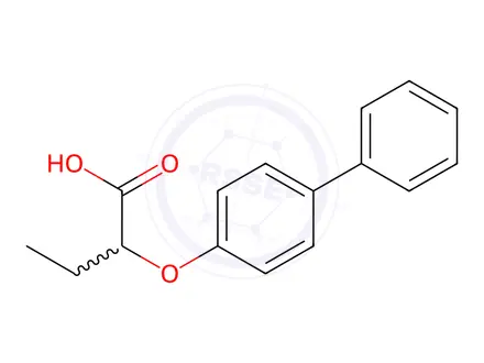 Chemical structure of 2-(1,1-Biphenyl-4-yloxy)butanoic acid