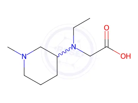 Chemical structure of 2-(Ethyl(1-methylpiperidin-3-yl)amino)acetic acid