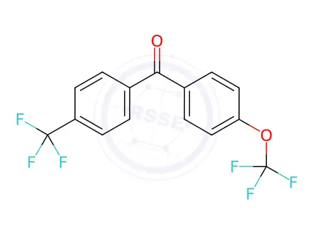 Chemical structure of (4-(Trifluoromethoxy)phenyl)(4-(trifluoromethyl)phenyl)methanone