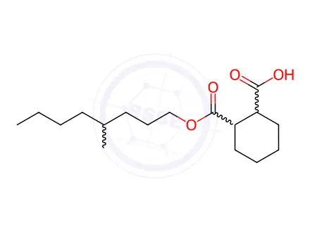 Chemical structure of CYCLOHEXANE-1,2-DICARBOXYLIC ACID, MONO-(4-METHYL OCTYL) ESTER (MINCH) (13C4, 99%) 100 UG/ML IN MTBE