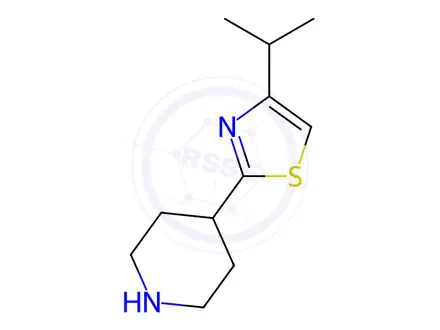 Chemical structure of 4-isopropyl-2-(4-piperidyl)thiazole