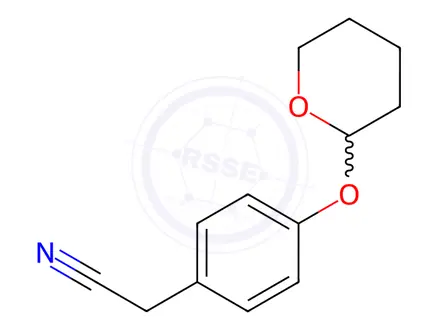Chemical structure of 4-O-Tetrahydropyranyl-4-hydroxyphenylacetonitrile